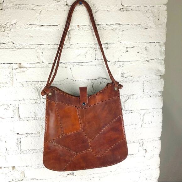 Vintage Handmade Patchwork Leather Purse - Picture 1 of 7
